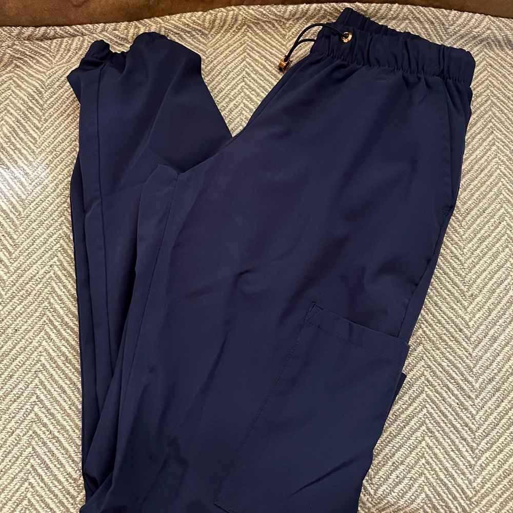 Navy blue size XS scrub pants